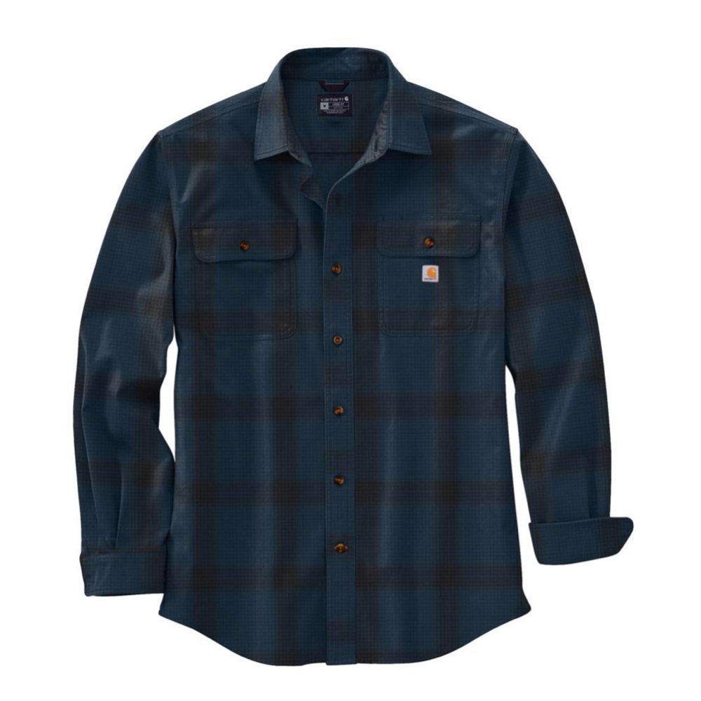 Carhartt Men's Loose Fit Heavyweight Flannel Long Sleeve Plaid Shirt, XL